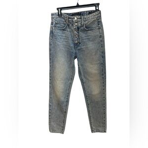 WeWoreWhat The Danielle High Rise Vintage Straight Jeans in Blue in Size 26